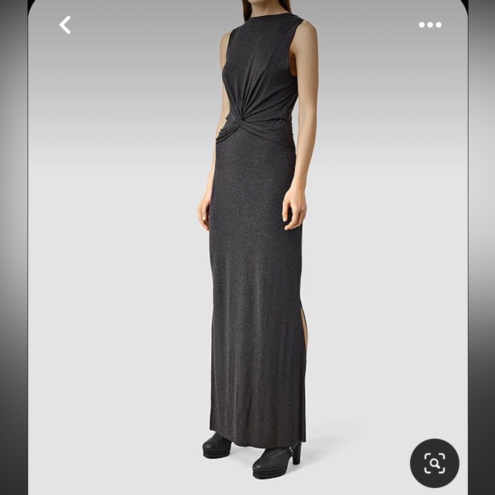 All Saints Mia twist front knit maxi - XS